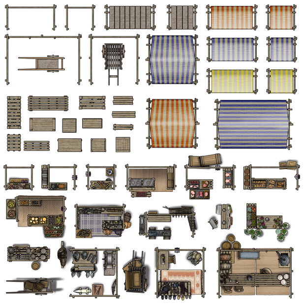 The Market Square - Creation Mode with 48 New Assets!